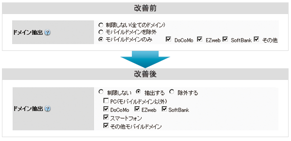 配信設定のドメイン抽出